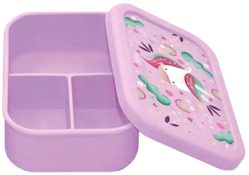 BOITE A LUNCH EN SILICONE CONFORME A LA NORME LFGB SPARKLY LA LICORNE