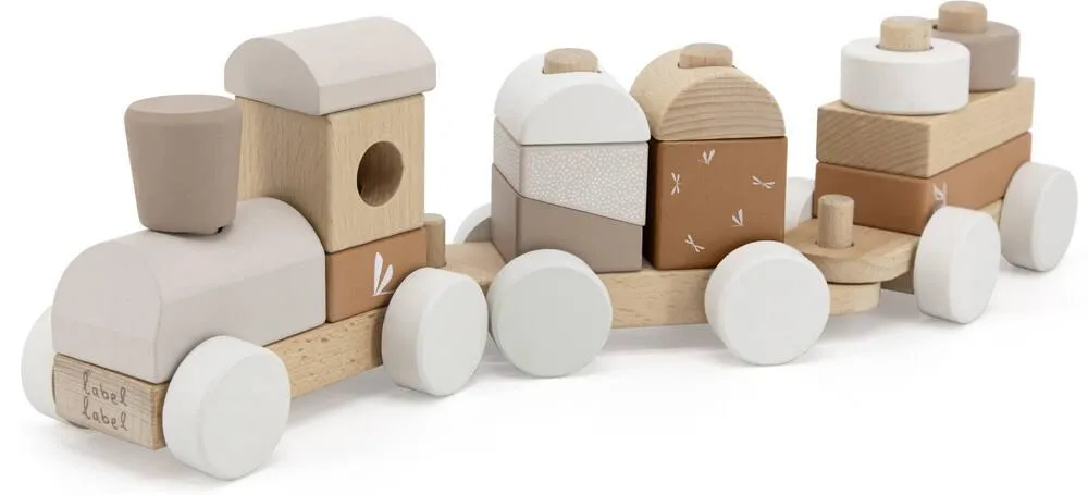 LABEL LABEL - TRAIN EN BOIS - NOUGAT