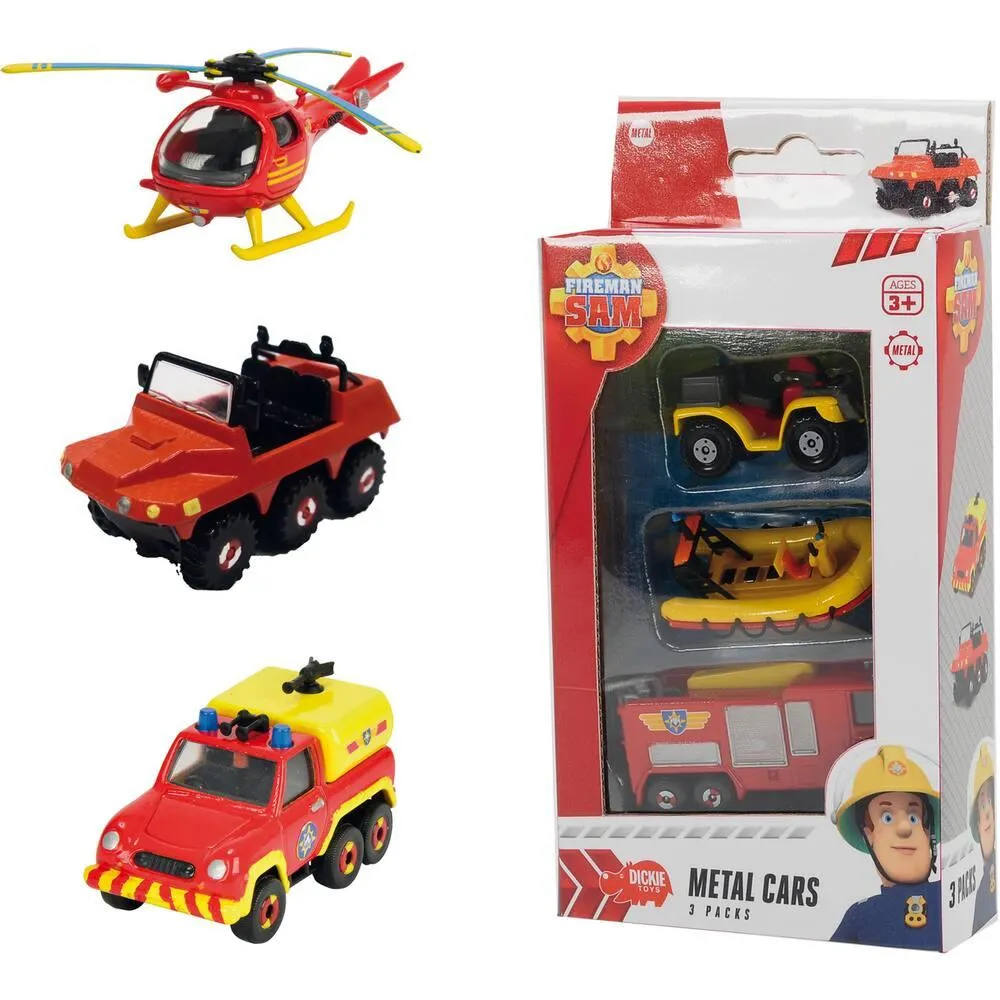 SET 3 VEHICULES - SAM LE POMPIER