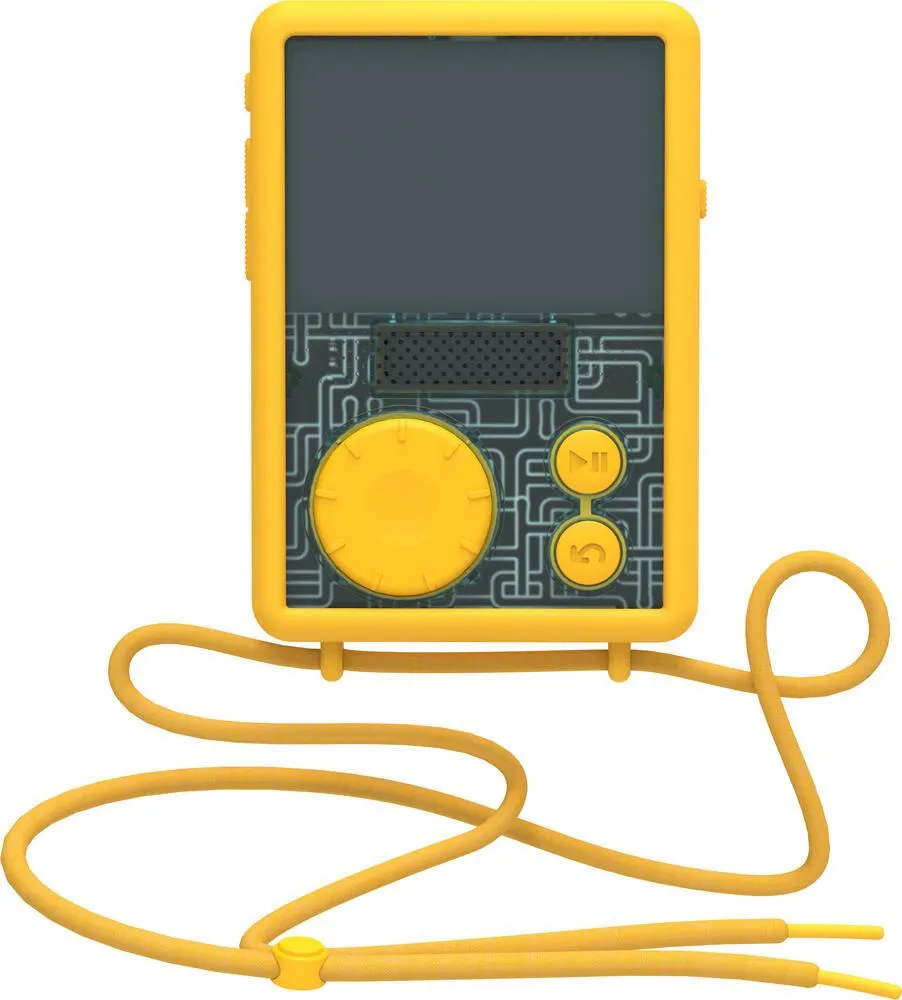 LUNII - FLAM - COQUE ANTI-CHOCS  officielle jaune pour baladeur audio interactif FLAM – BOITE A HISTOIRES POUR ENFANT DES 7 ANS
