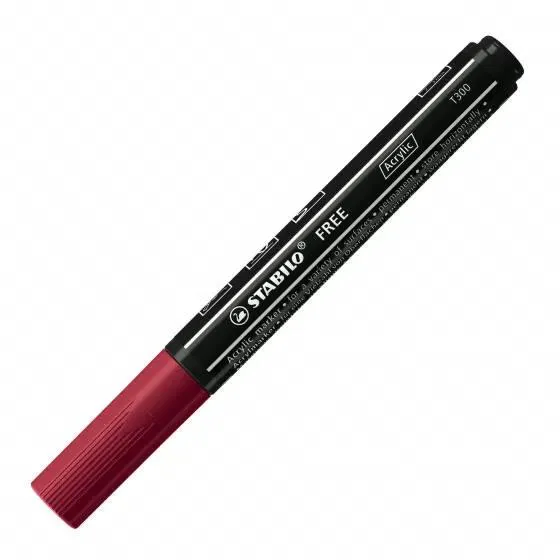 STABILO FREE ACRYLIC T300 - ROUGE POURPRE