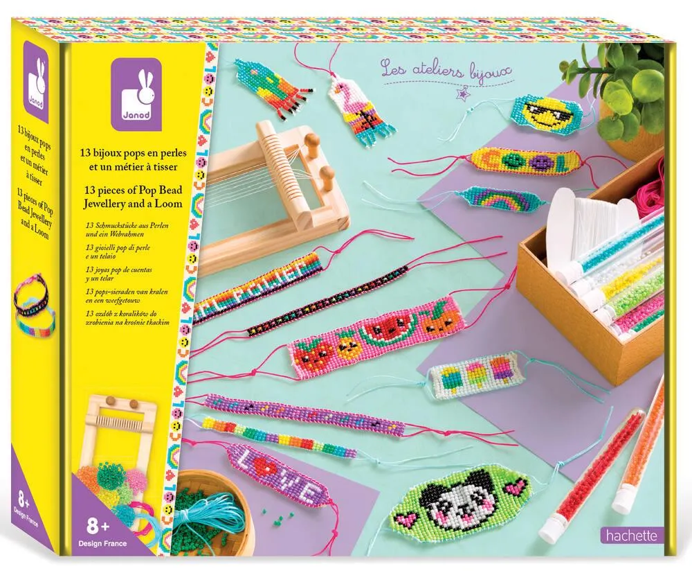 13 BIJOUX POP PERLES ET METIER A TISSER