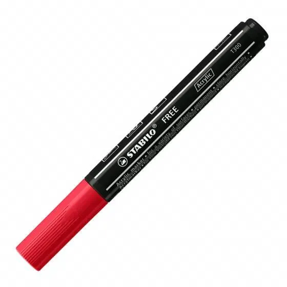 STABILO FREE ACRYLIC T300 - ROUGE FONCE