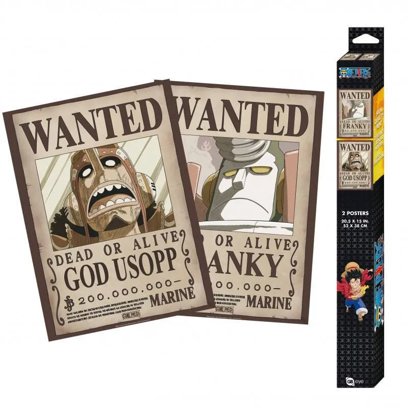 ONE PIECE SET 2 POSTERS CHIBI 52X38 USOPP ET FRANKY