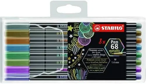 POCHETTE X 8 STABILO PEN 68 METALLIC