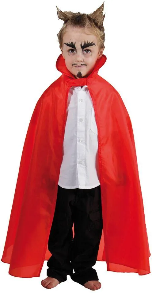DEGUISEMENT CAPE TAFFETAS ENFANT  ROUGE TAILLE 85 CM
