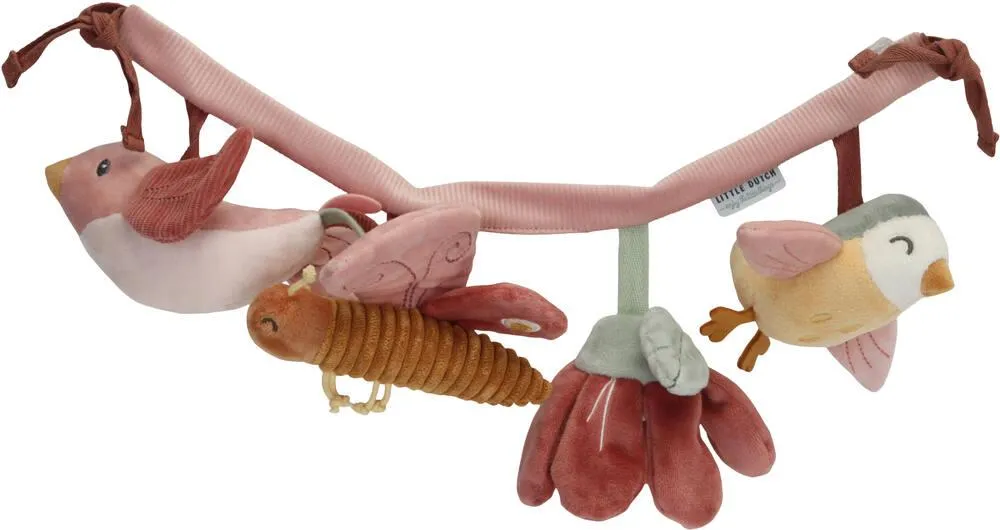 CHAINE D'ACTIVITES POUR POUSSETTE - FLOWERS ET BUTTERFLIES