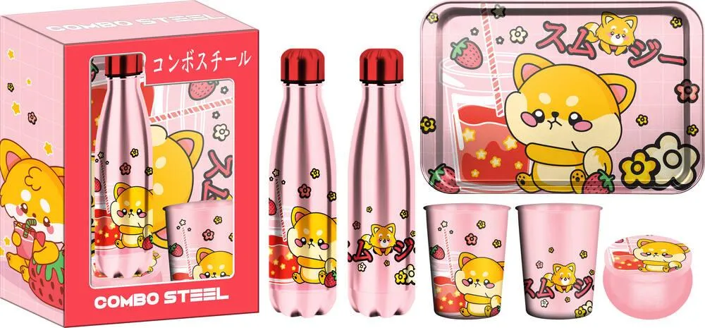 COMBO STEEL SHIBA INU - COFFRET 100% METAL