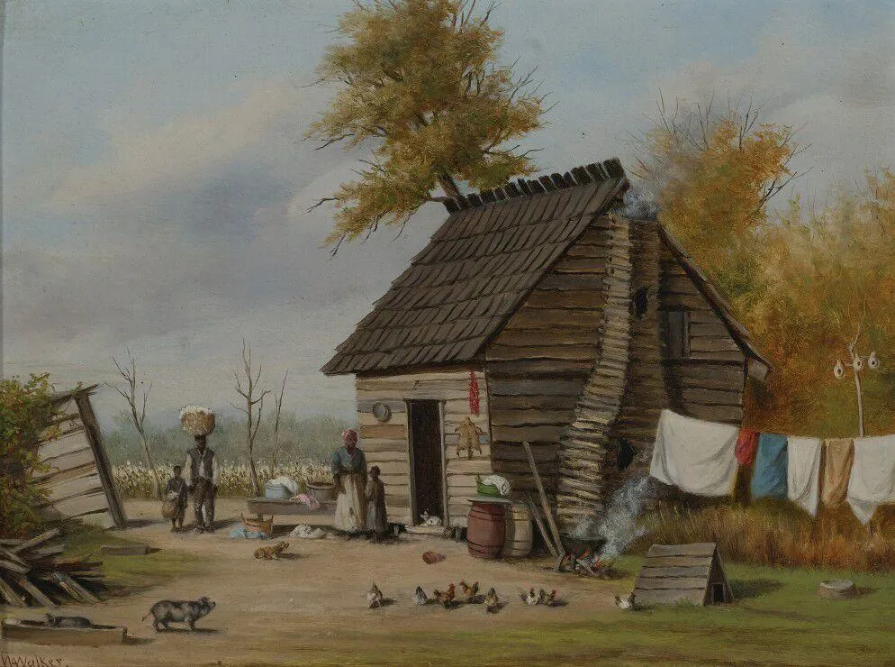 WILLIAM AIKEN WALKER : OUTSITE THE CABIN