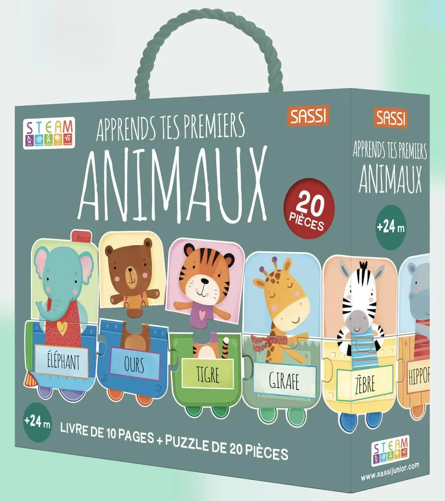 STEAM PUZZLE - APPRENDS TES PREMIERS ANIMAUX  - N.E. 2024 (RESTYLING)