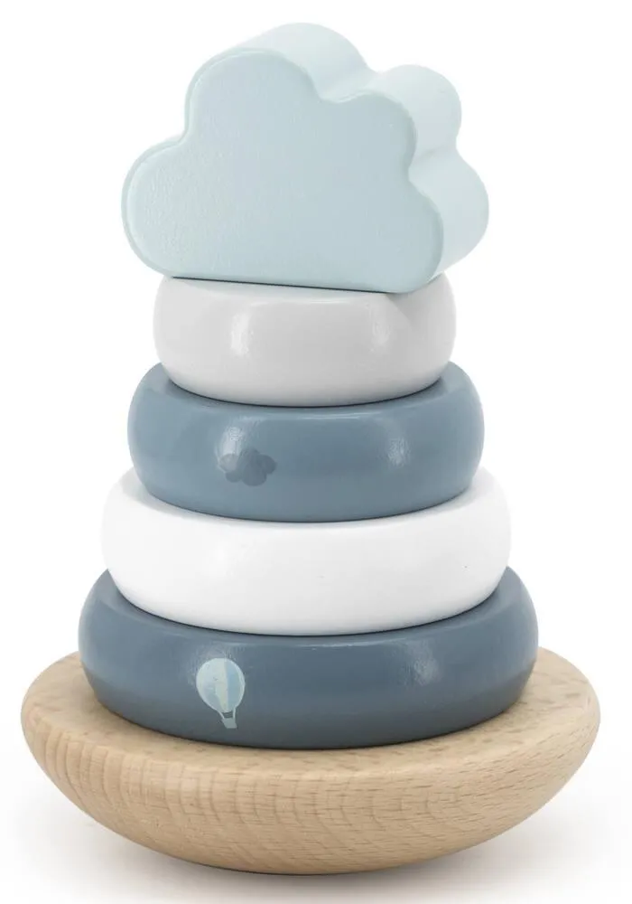 LABEL-LABEL - PYRAMIDE A EMPILER EN BOIS - VERT