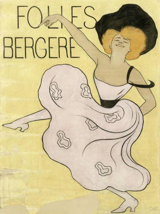 AFFICHE DE LEONETTO CAPPIELLO : LES FOLIES BERGERES, 1900