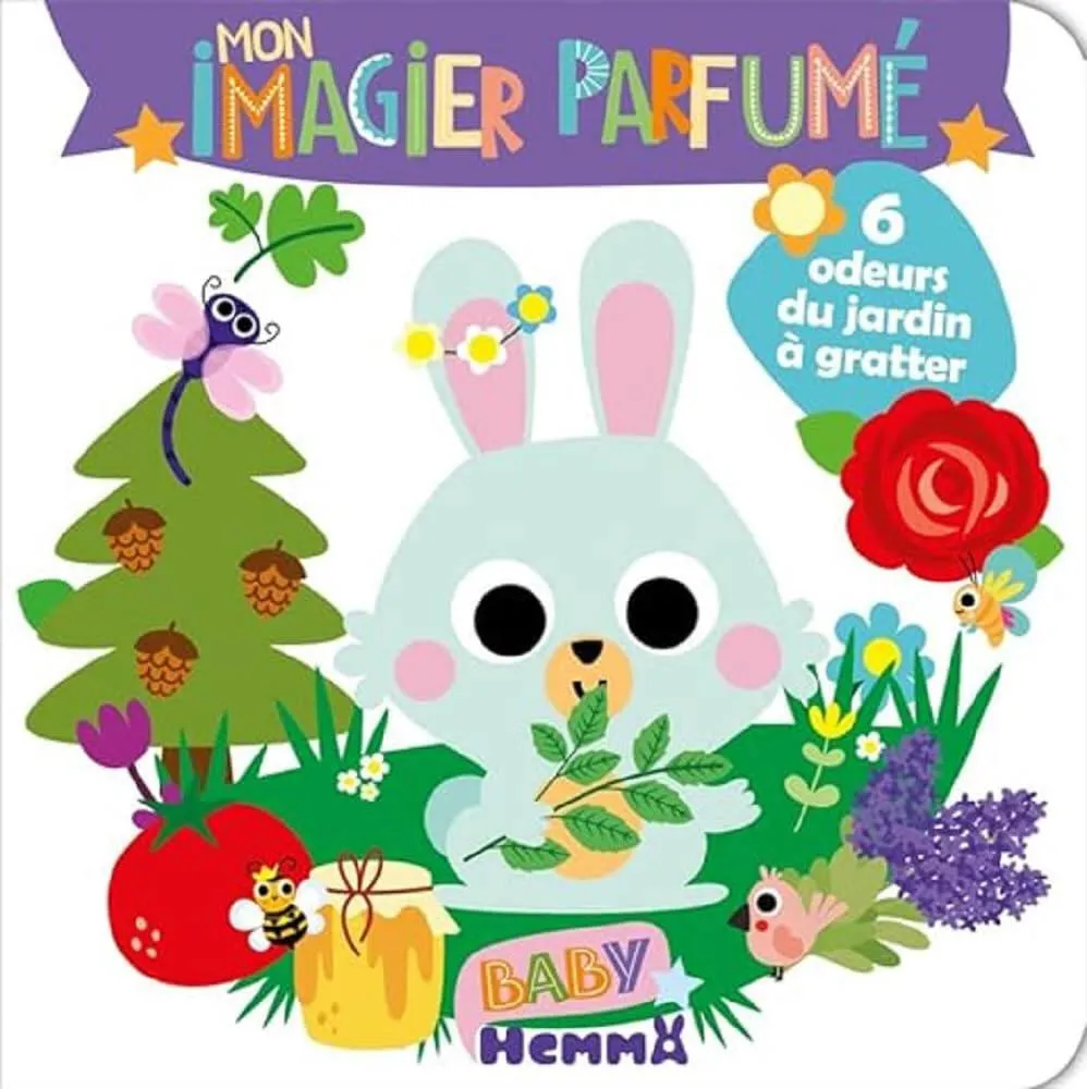 BABY HEMMA - MON IMAGIER PARFUME - 6 ODEURS DU JARDIN A GRATTER