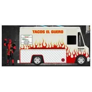 1/24 MARVEL - VOITURE FOOD TRUCK W - DEADPOOL FIGURE WHITE