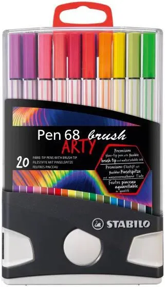 COLORPARADE X 20 STABILO PEN 68 BRUSH ARTY