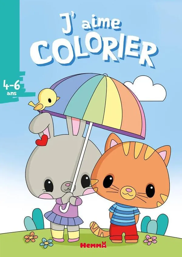 J'AIME COLORIER 4-6 ANS LAPINE ET CHAT