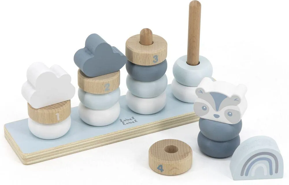 LABEL LABEL -  ANNEAUX A EMPILER - BLEU