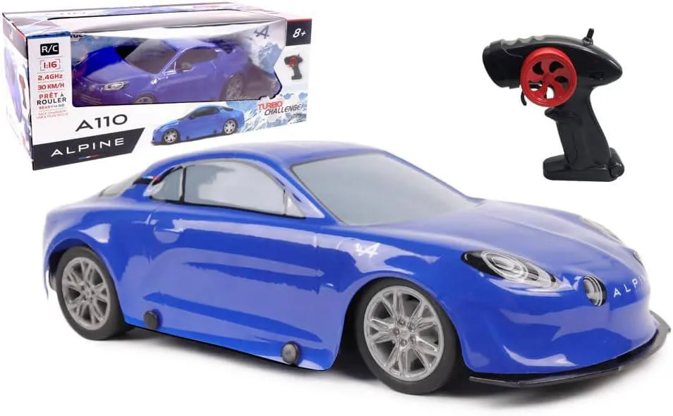 TURBO CHALLENGE - ALPINE A110 - ALPINE - VOITURE TELECOMMANDEE - BLEU - 1:16