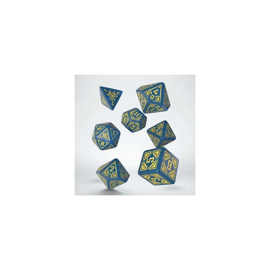 Arcade Blue & Yellow Dice Set
