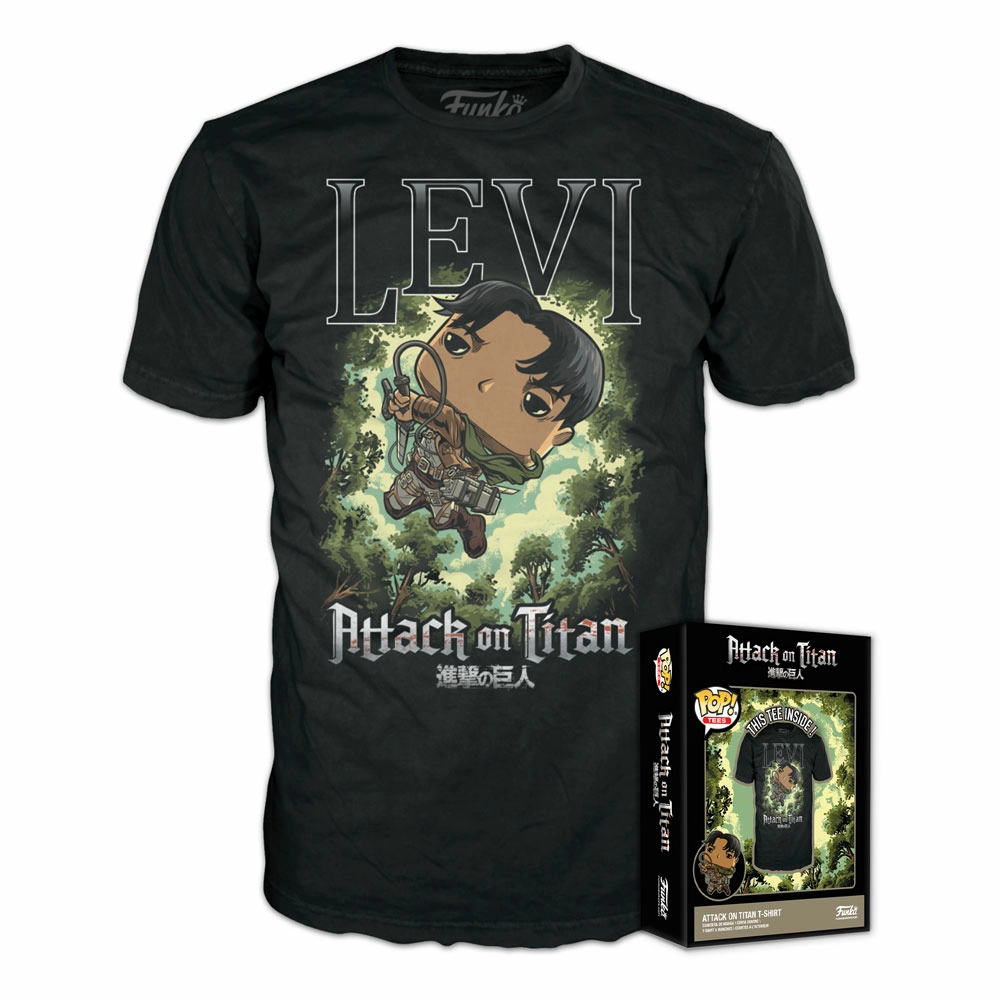 Attack on titan boxed tee t-shirt levi ackerman (s)