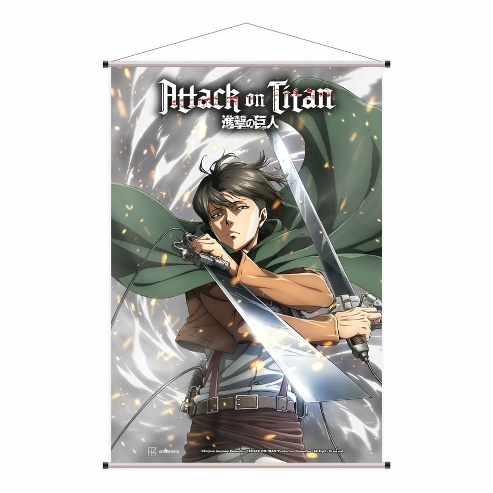 Attack on titan xxl tapis de souris eren, mikasa, armin, levi