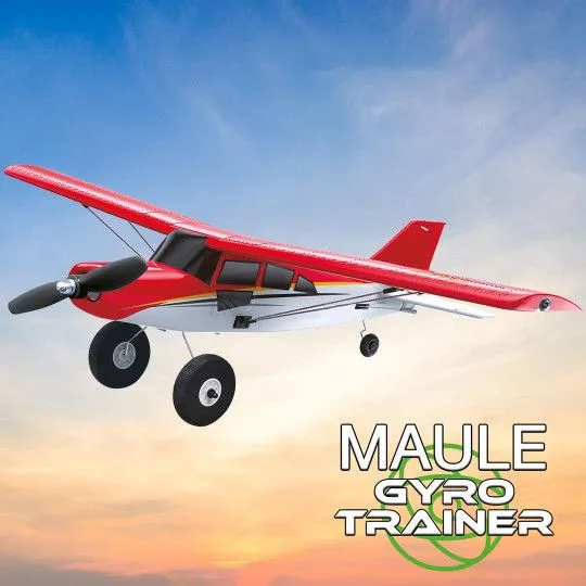 Avion électrique radiocommandé MAULE GYRO TRAINER rouge Mode 1 RTF Z7062001