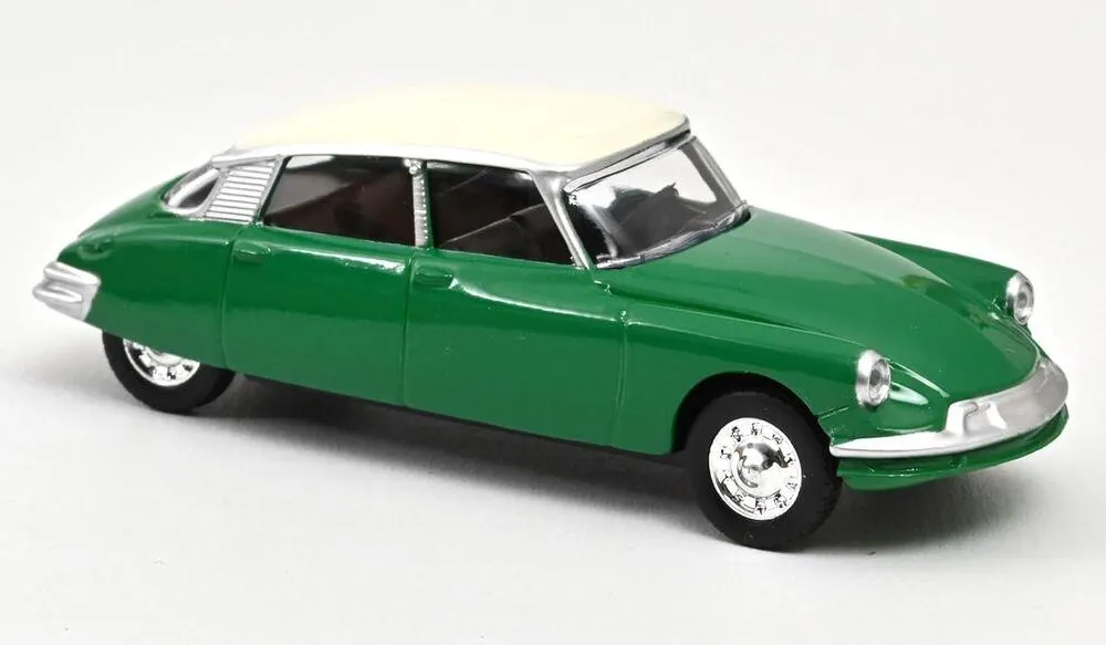 1:58 CITROEN DS 19 1958 VERT ET TOIT BLANC
