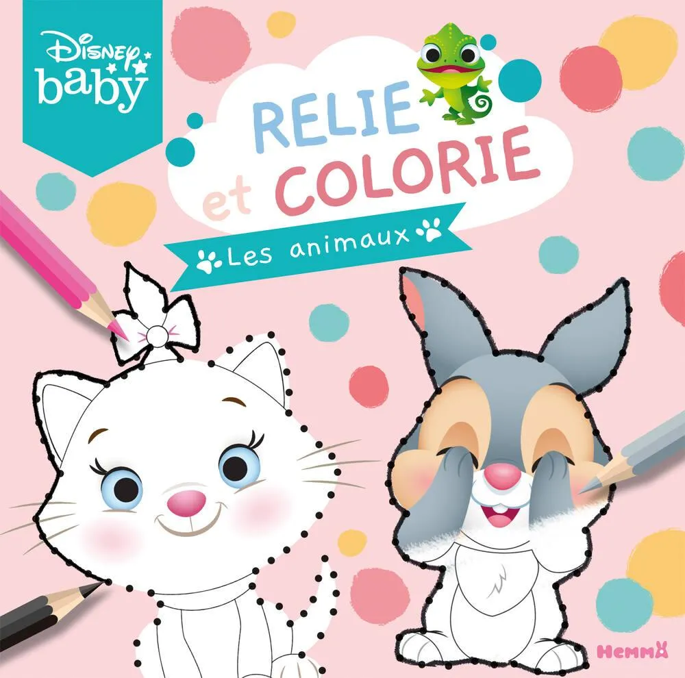 RELIE ET COLORIE LES ANIMAUX - DISNEY BABY - HEMMA