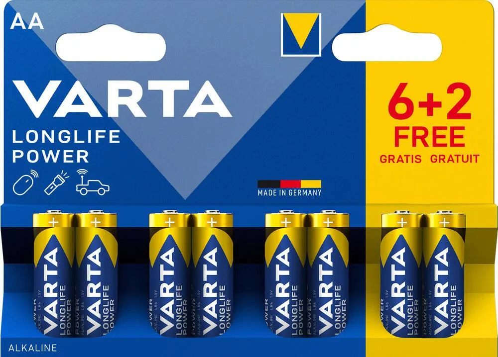 VARTA - PILES LONGLIFE POWER AA - LR6