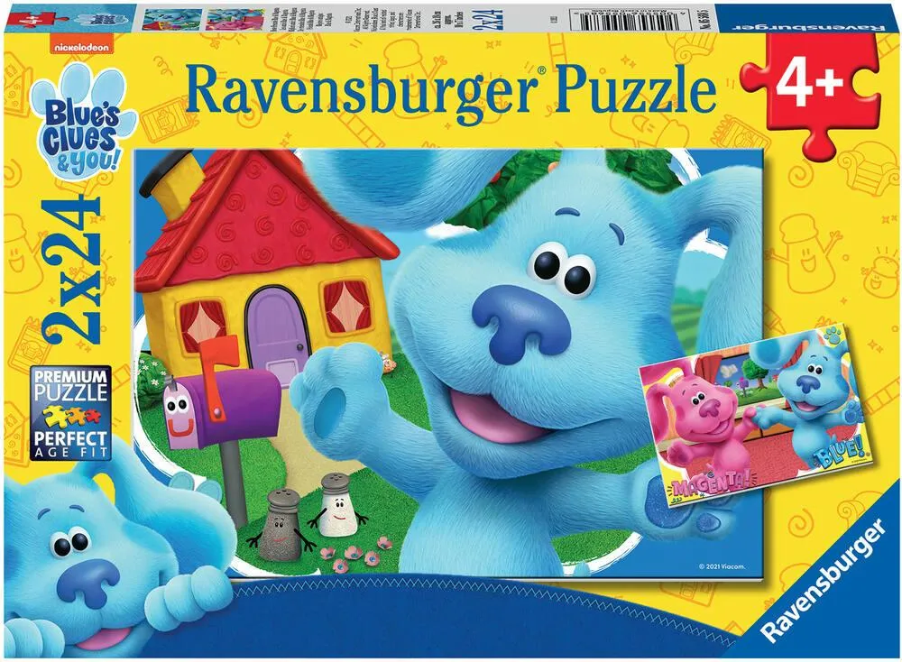 PUZZLES 2X24 P - LES AMIS BLUE ET MAGENTA - BLUE ET SES AMIS