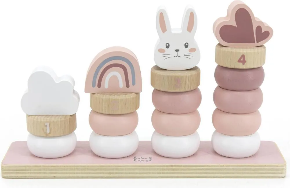 LABEL LABEL - ANNEAUX A EMPILER - ROSE