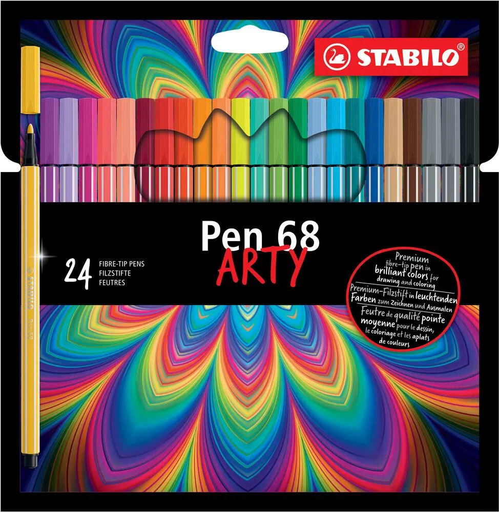 ETUI CARTON X 24 STABILO PEN 68 ARTY