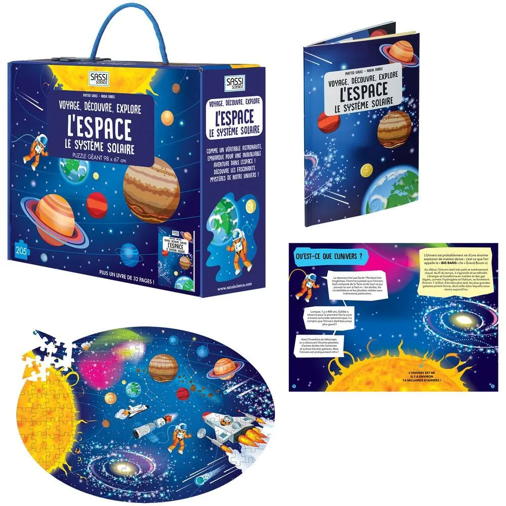 PUZZLE 200 PIECES VOYAGE, DECOUVRE, EXPLORE L'ESPACE