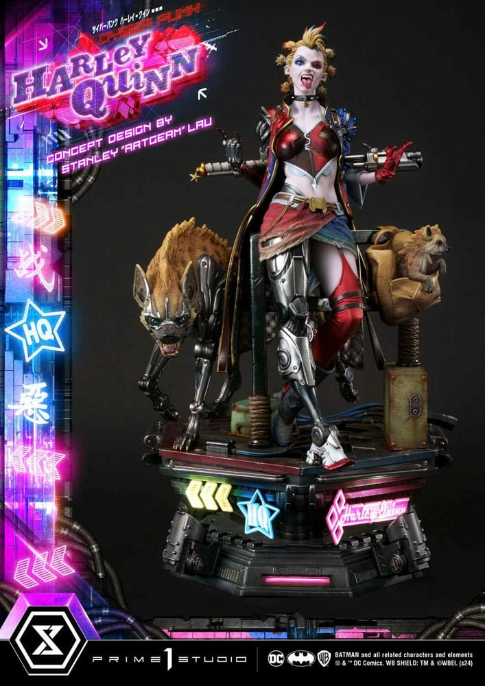 Batman statuette ultimate premium masterline series cyberpunk harley quinn 60 cm
