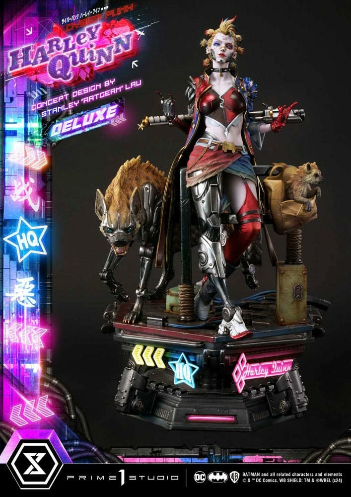 Batman statuette ultimate premium masterline series cyberpunk harley quinn deluxe version 60 cm