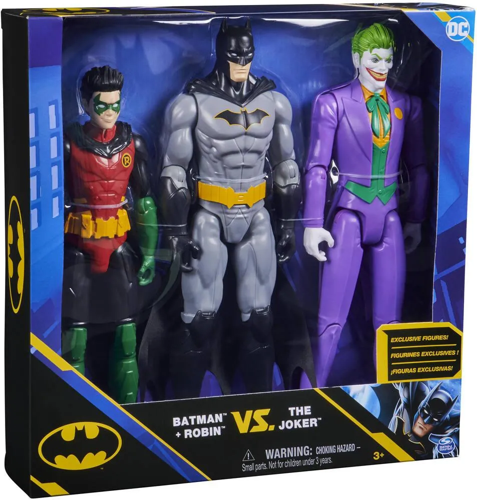 DC COMICS BATMAN - FIGURINES PACK BATMAN ROBIN LE JOKER 30 CM