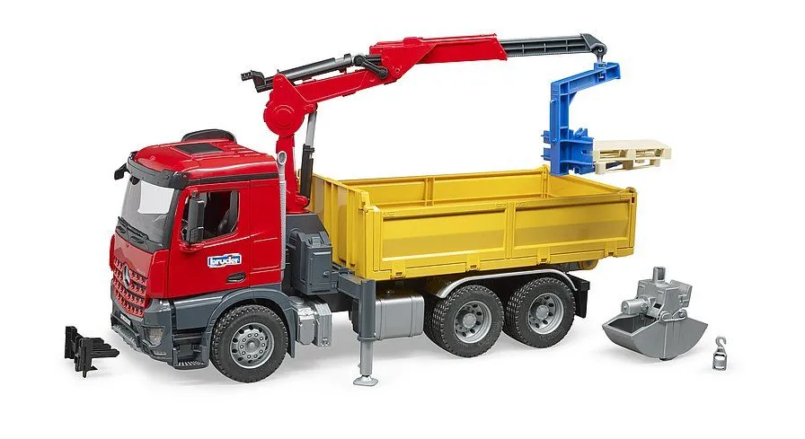 BRUDER Camion de chantier MB Arocs avec grue 03651