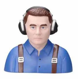 BUSTE DE PILOTE CIVIL PEINT BLEU - 1/5 de GREAT PLANES - S171GPMQ9063