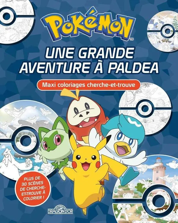 POKEMON MAXI COLORIAGES CHERCHE-ET-TROUVEUNE GRANDE AVENTURE A PALDEA