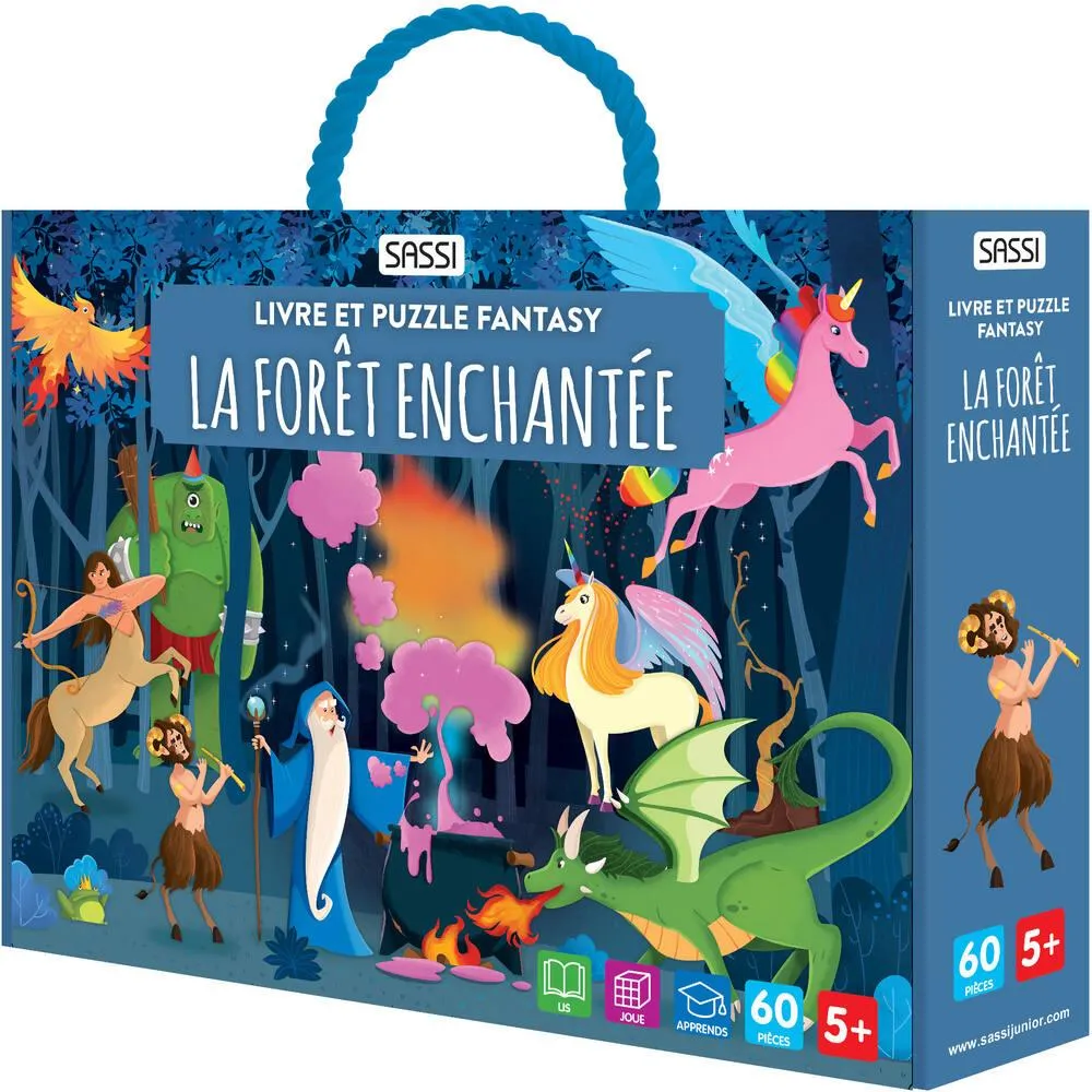 LIVRE ET PUZZLE. LA FORET ENCHANTEE