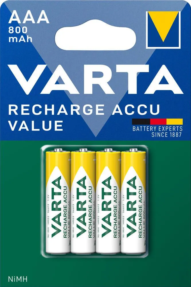 VARTA - PILES RECHARGE ACCU AAA 800 X4