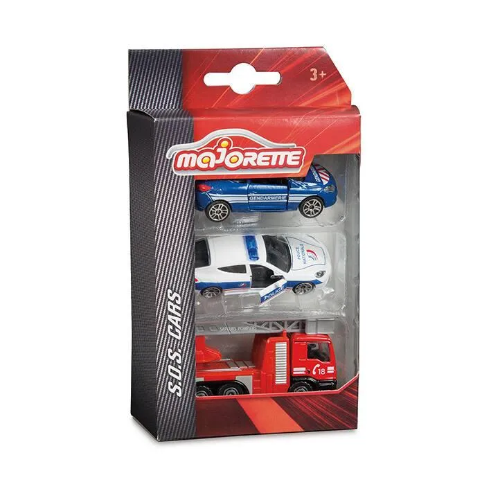 PACK 3 VEHICULES SOS - MAJORETTE PRENIUM