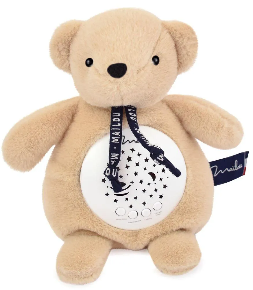 VEILLEUSE MUSICALE - PROJECTEUR D'AMBIANCE - OURS BEIGE