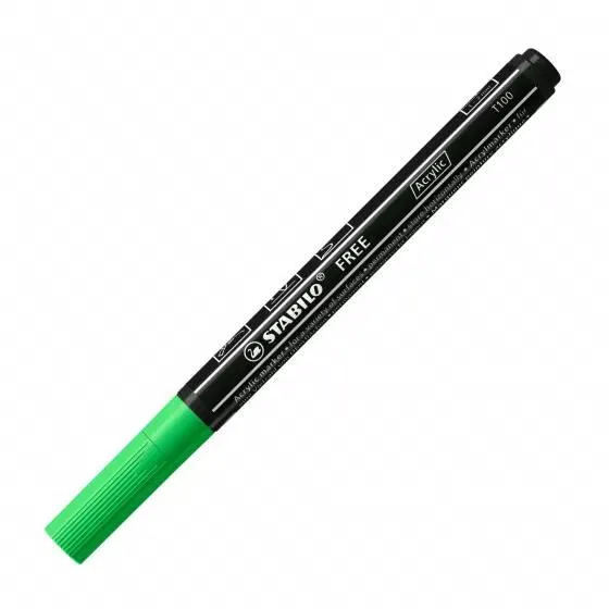 STABILO FREE ACRYLIC T100 - VERT FEUILLE