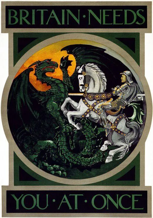 AFFICHE DE RECRUTEMENT DE L'ARMEE BRITANIQUE, 1915