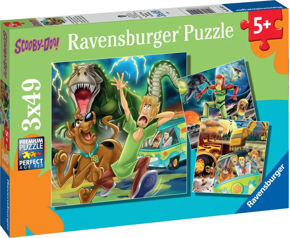 PUZZLES 3 X 49 PIECES - LES AVENTURES DE SCOOBY-DOO
