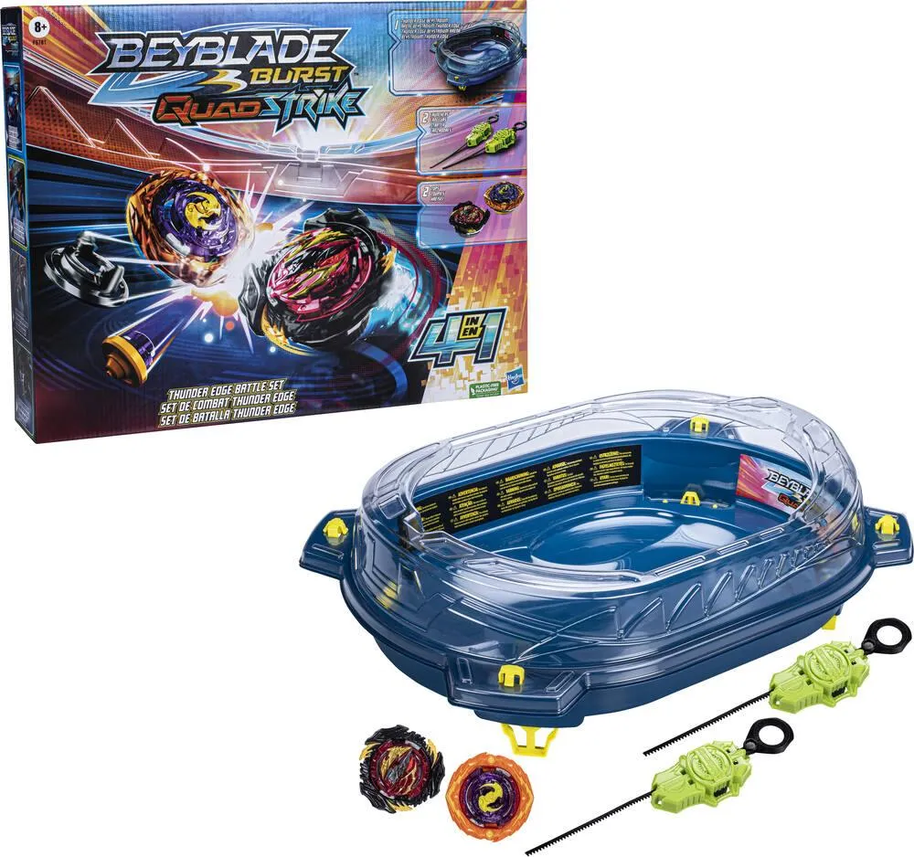 BEYBLADE BURST QUADSTRIKE SET DE COMBAT THUNDER BATTLE EDGE