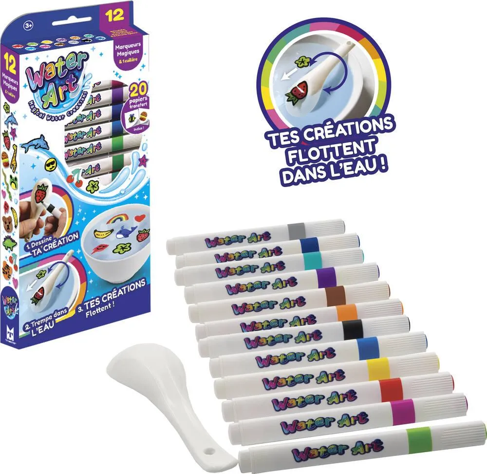 WATER ART - 12 FEUTRES ET 1 CUILLERE