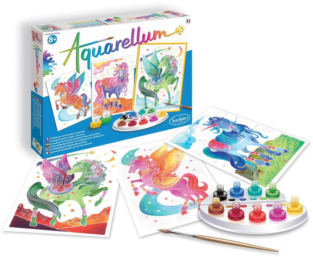 AQUARELLUM LICORNES ET PEGASES