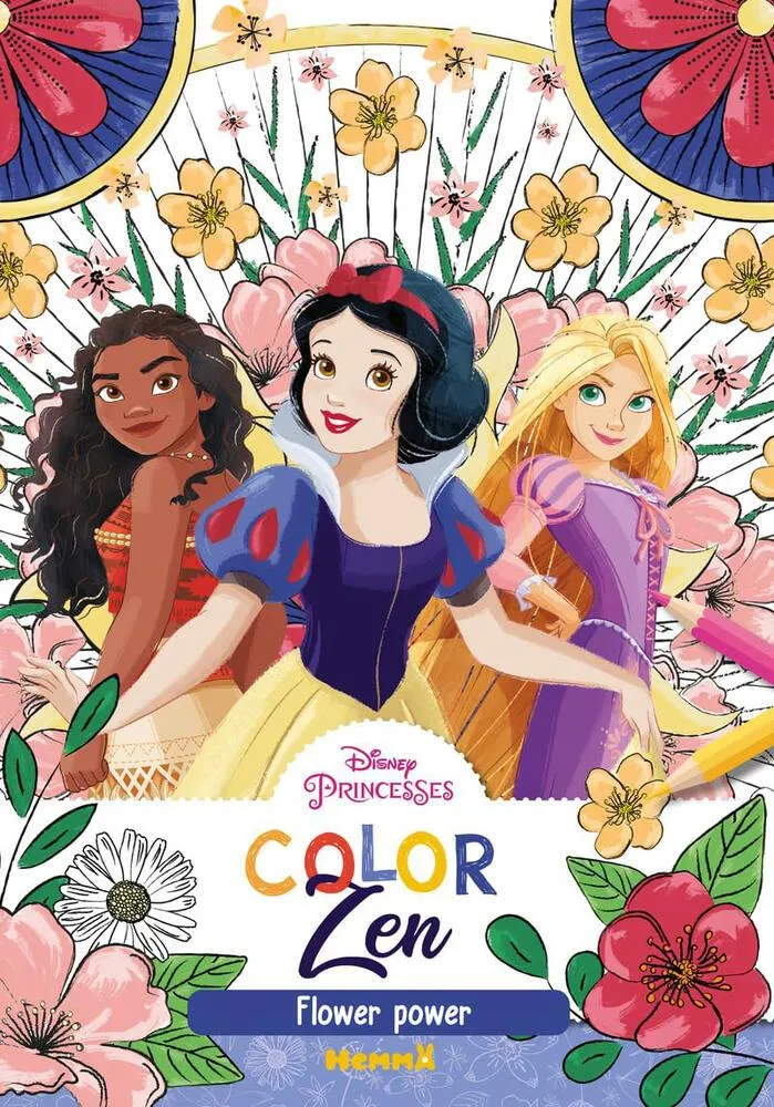DISNEY PRINCESSES - COLOR ZEN - FLOWER POWER